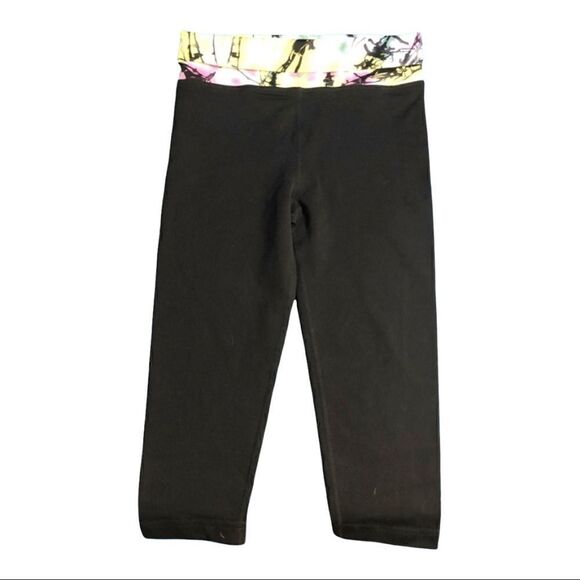 Tie Dye Waist Band Capris Leggings - Picture 3 of 7